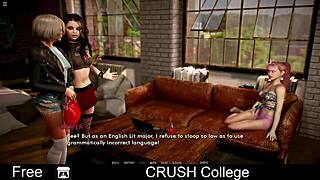 College Crush Group Sex with Oral Vagina Play in Dorm Room Encounter