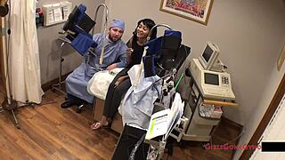 TAMPA University Entrance Physical - Eliza Shields SPREADS Shaved Pussy