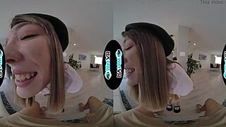 skinny girl scout takes vr pov pounding from huge cock vibrator
