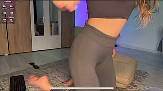 Teen Finally Fingers Her Tight Ass While Bent Over in Doggystyle Masturbation