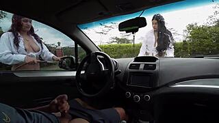 Melany Latina and friend bounce big asses on cocks in gym threesome