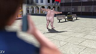emma struts sexy ass in public police game