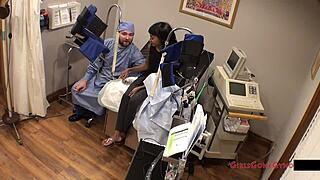 TAMPA University Entrance Physical - Eliza Shields SPREADS Shaved Pussy