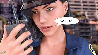 emma struts sexy ass in public police game