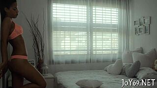petite teen babe rides dildo wet pussy fingering solo