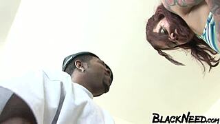 redhead amateur takes bbc pounding pussy first time ever