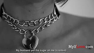 i train my milf wife choking rough to be perfect submissive pet