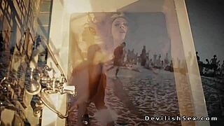 Bent-Over Busty Asian Babe Takes Monster Cock Pounding in Warehouse