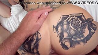 Naughty Blonde Teen and Milf Take Bareback Threesome in Bedroom