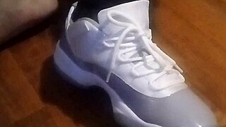 size 13 sneaker fetish homemade foot play with black babe