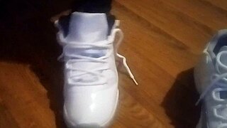 size 13 sneaker fetish homemade foot play with black babe