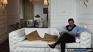 skinny inked blonde teen lulu love 18+ fucks old man's cock for job offer