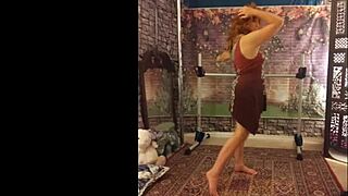 hotwife steffi dances before flashing her wet amateur milf cunt