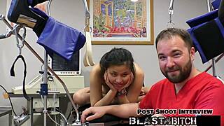 ever wonder how raya nguyen gags on cock backstage before pussy cum blast?