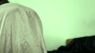 indonesian girl in satin skirt no panties gets creampied inside