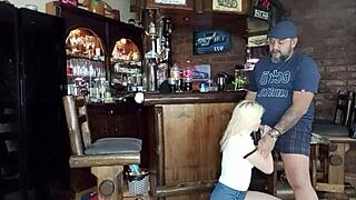 Homemade cuckold blonde babe deepthroats two cocks in double blowjob face fucking then interracial pussy pounding cumshot facial