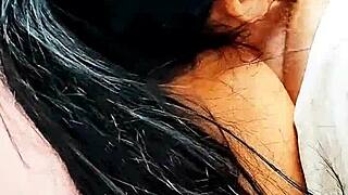 adoptive sis gives blowjob to help bro relax with facial cumshot
