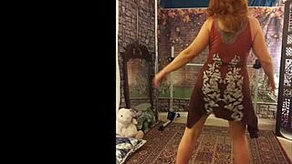hotwife steffi dances before flashing her wet amateur milf cunt
