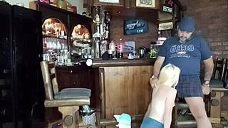 Homemade cuckold blonde babe deepthroats two cocks in double blowjob face fucking then interracial pussy pounding cumshot facial