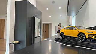 French Maid Aviana's Wet Pussy Surprise On Hardwood Cock Ride!