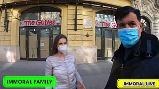dan and matt take turns eating taylee's czech pussy during budapest lockdown