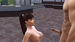 Muscular Ebony Teen Bodybuilder Fucks Poolside with Monster Cock