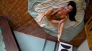 gypsy brunette spreads legs for horny pussy pounding