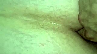bold anal fingering my bbw mature wife close up