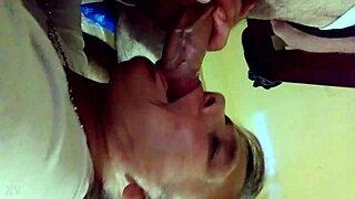 explosive orgasm flooding her mouth with hot cum