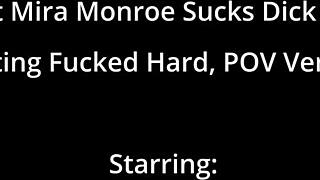 Patient mi monroe blows cock pov then fucked hard backstage gloves on