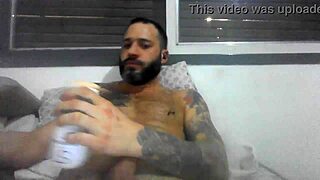 JERK TILL I BURST ALL OVER THESE PIERCED NIPS!!