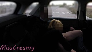 I took my slutty wife and her student dogging in a public parking lot for some risky outdoor fun