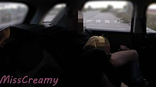 I took my slutty wife and her student dogging in a public parking lot for some risky outdoor fun