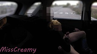 I took my slutty wife and her student dogging in a public parking lot for some risky outdoor fun