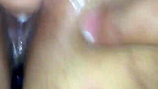 desperate wife fingers shaved pussy to massive squirting orgasm explosion