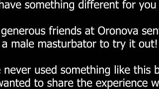 testing oronova masturbator feels so good on my cock cfnm blowjob swallow cum