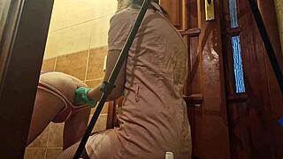 Anastasia Mistress Pegs Slave Sasha Earth with Strapon Anal in Amateur Toilet Domination