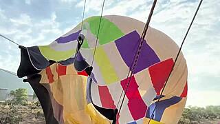 Date Night Risky Balloon Sex She Swallows Over Pyramids