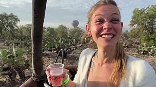 Date Night Risky Balloon Sex She Swallows Over Pyramids