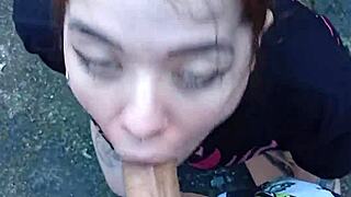 sucking cock in public yard