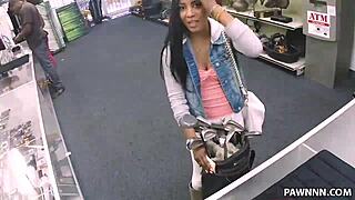 a petite ebony pawned for grandpappy's big black cock