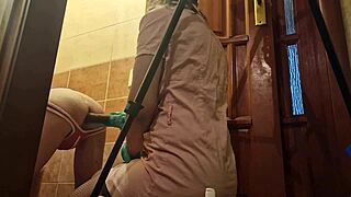 Anastasia Mistress Pegs Slave Sasha Earth with Strapon Anal in Amateur Toilet Domination