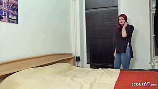 German Scout Redhead Student Melina Fucked Outdoor For Cash Facial