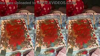 Watch her long nails and big eyeglasses tease in fetish ASMR acrylic art bloom mist session!