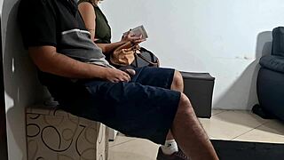 dentist babe gropes flashed dick then licks pussy in office creampie