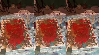 Watch her long nails and big eyeglasses tease in fetish ASMR acrylic art bloom mist session!