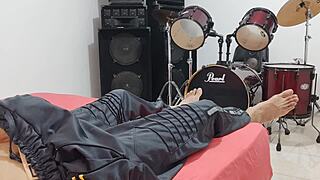 Huge cock throbs desperately as tall guy strokes to explosive solo domination cumshot