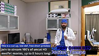 Dr Tampa Performs Relaxation Gynecology Exam On Selena Sativa's Shaved Pussy