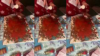 Watch her long nails and big eyeglasses tease in fetish ASMR acrylic art bloom mist session!