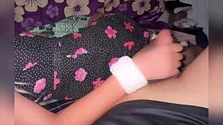 young mexican girlfriend sneaks into sister's room for homemade sex